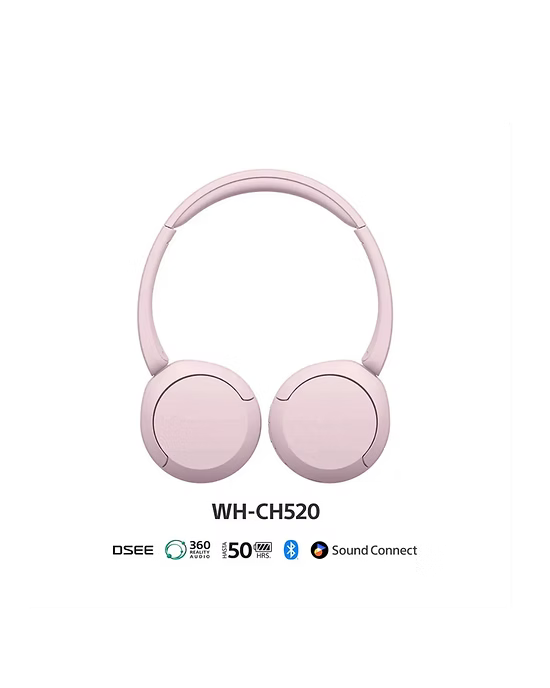 Sony WH-CH520 – Audífonos Bluetooth con hasta 50h de batería y sonido optimizado DSEE