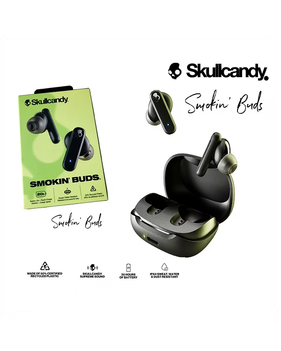 Skullcandy Smokin’ Buds – Sonido potente, estilo liviano