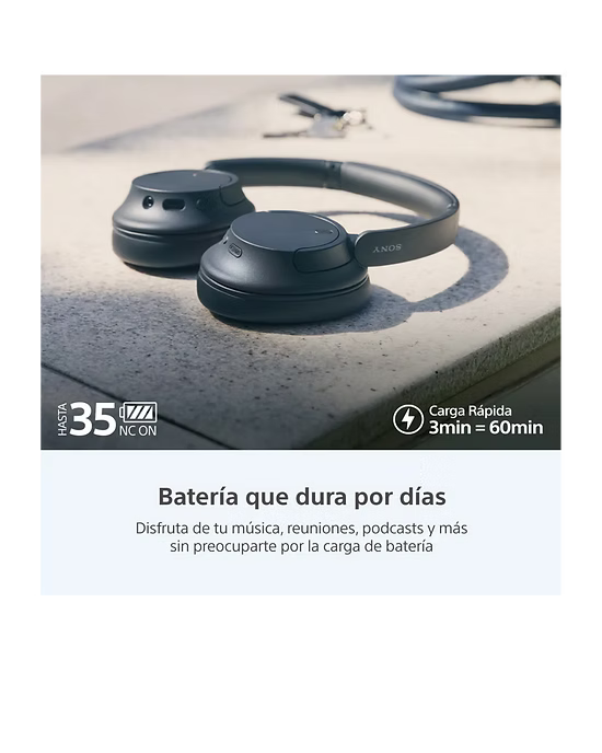 Sony WH-CH720N – Audífonos Bluetooth con cancelación de ruido y hasta 35h de batería