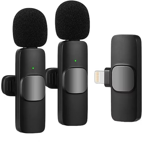 Micrófono Inalámbrico K9 con Receptor Lightning – Audio Claro y Portátil