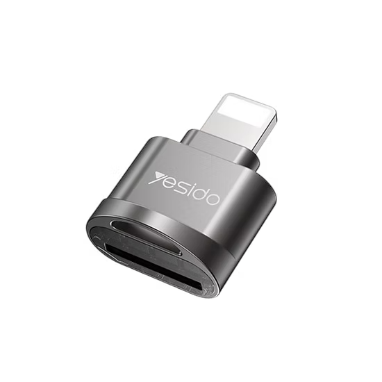 Lector de Memorias con Salida Lightning Yesido – Elegante, Compacto y Compatible con iPhone/iPad