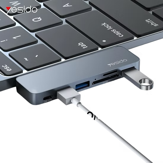 Hub USB-C Yesido HB10 – Expansión Profesional para tu MacBook