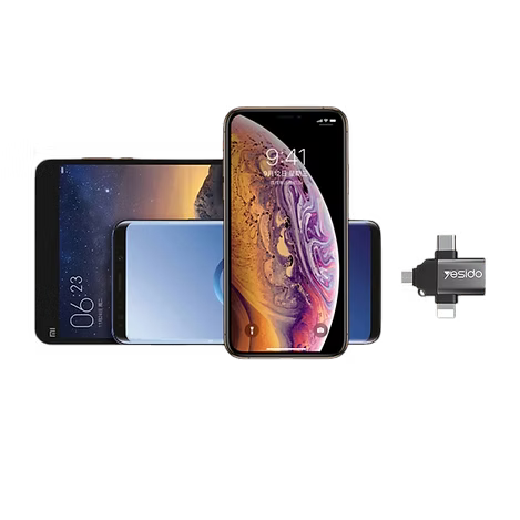 Adaptador 3 en 1 OTG Yesido GS15 – Conecta Todo desde un Solo Puerto USB