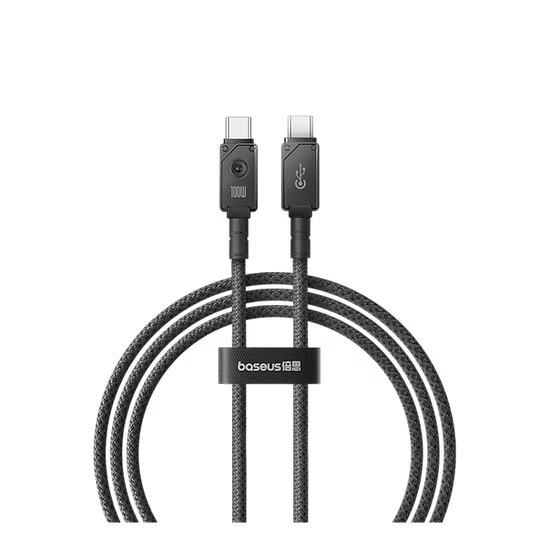 Baseus Cable Unbreakable Type-C a Type-C 100W (2M, Negro) – Carga Rápida y Ultra Resistente