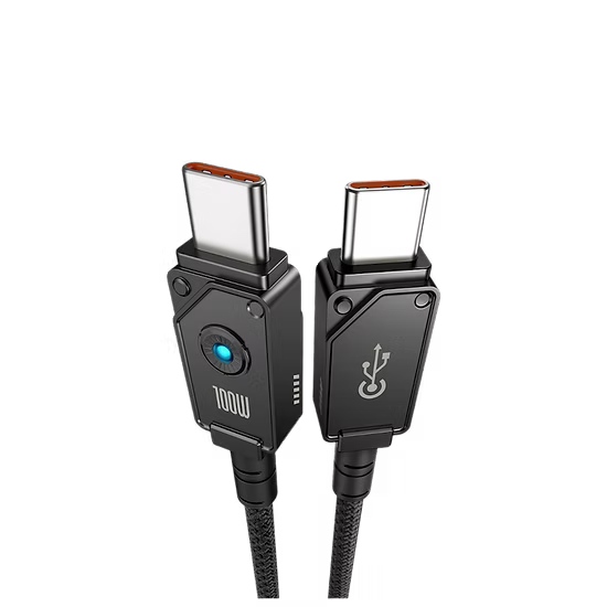 Baseus Cable Unbreakable Type-C a Type-C 100W (2M, Negro) – Carga Rápida y Ultra Resistente