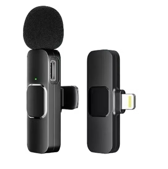 Micrófono Inalámbrico K9 con Receptor Lightning – Audio Claro y Portátil