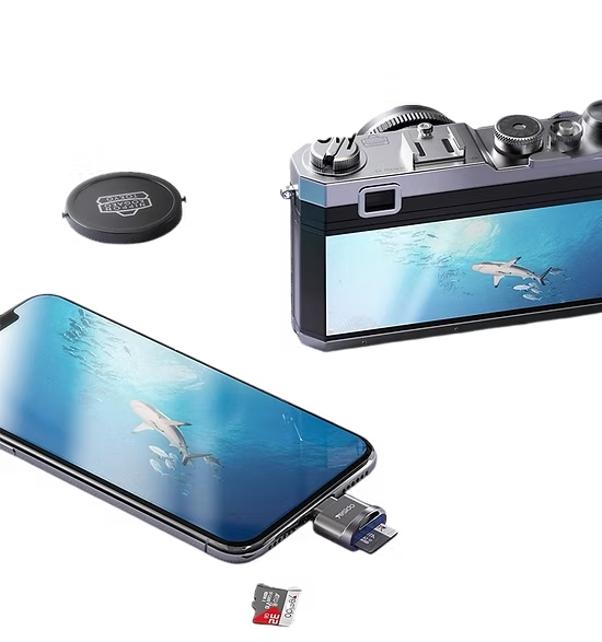 Lector de Memorias con Salida Lightning Yesido – Elegante, Compacto y Compatible con iPhone/iPad