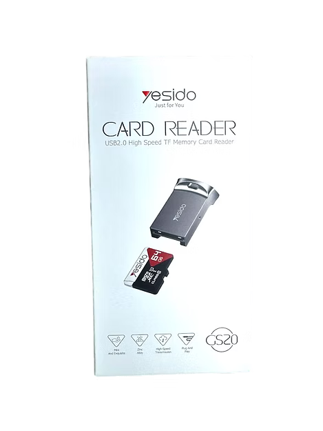 Lector de Memorias USB Premium Yesido GS20 – Compacto, Rápido y Elegante