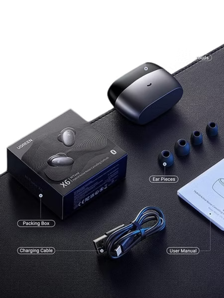 UGREEN HiTune X6 | ANC + Sonido Premium + 26h de batería