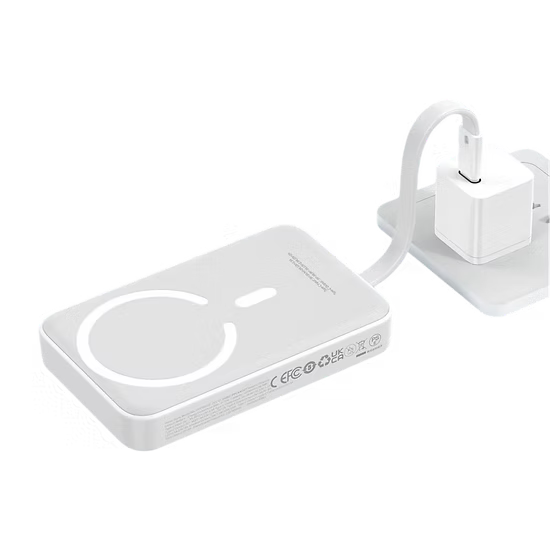 Baseus Mini Power Bank Magnético 10,000mAh – Carga Rápida con Cable USB-C Integrado