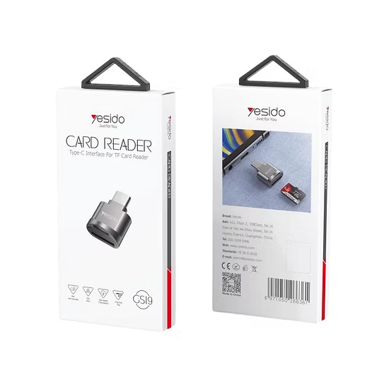 Lector de Memorias microSD Tipo C Yesido – Compacto, Rápido y Elegante