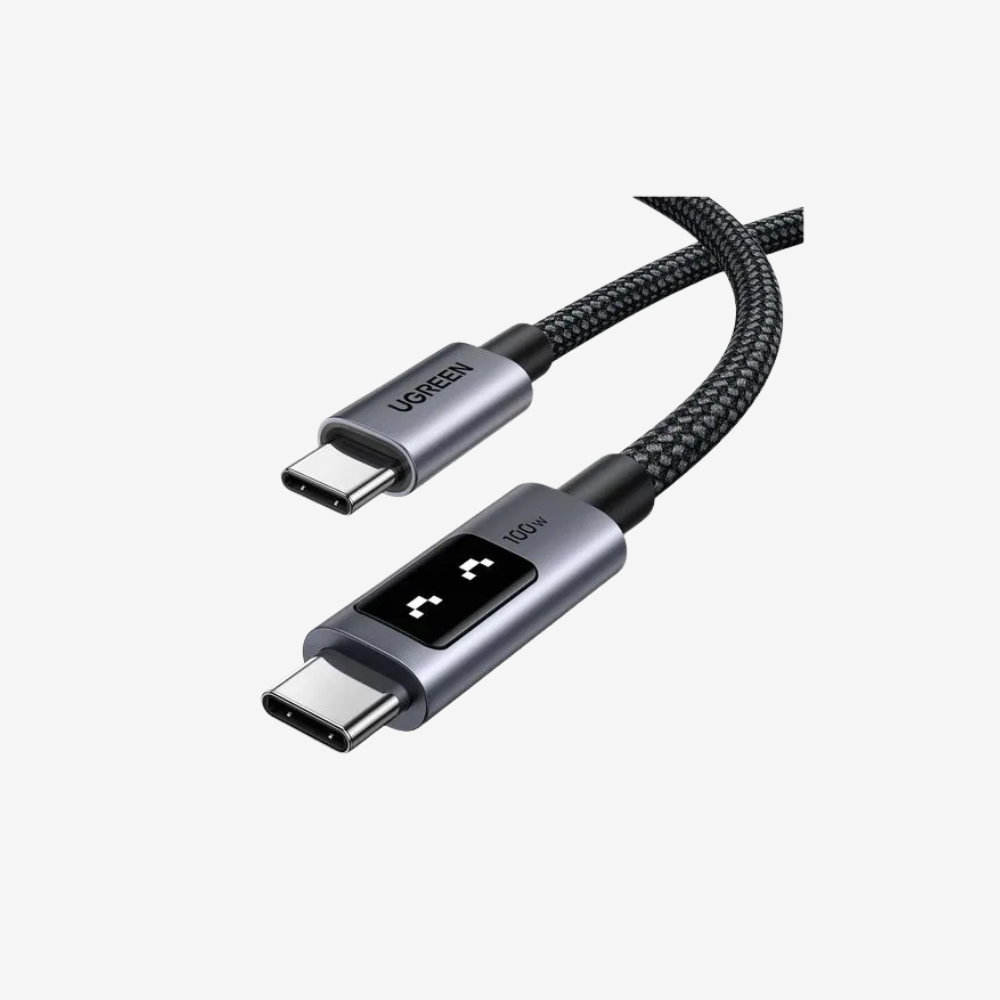 UGREEN USB-C a USB-C 100W – Cable Trenzado Negro