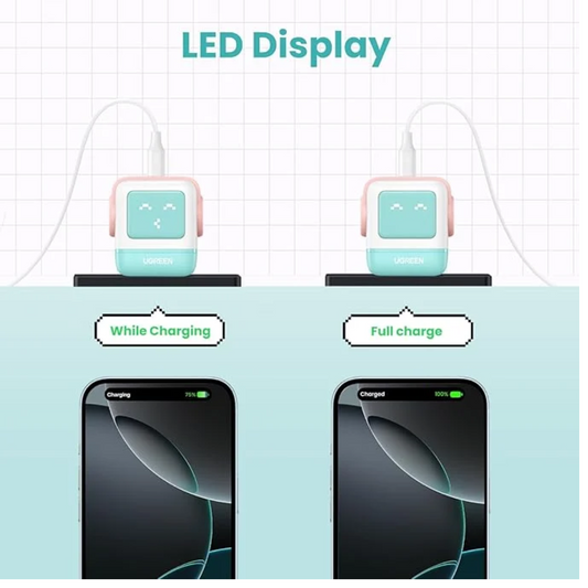 Cargador UGREEN Uno 30W Robot | USB-C Rápido