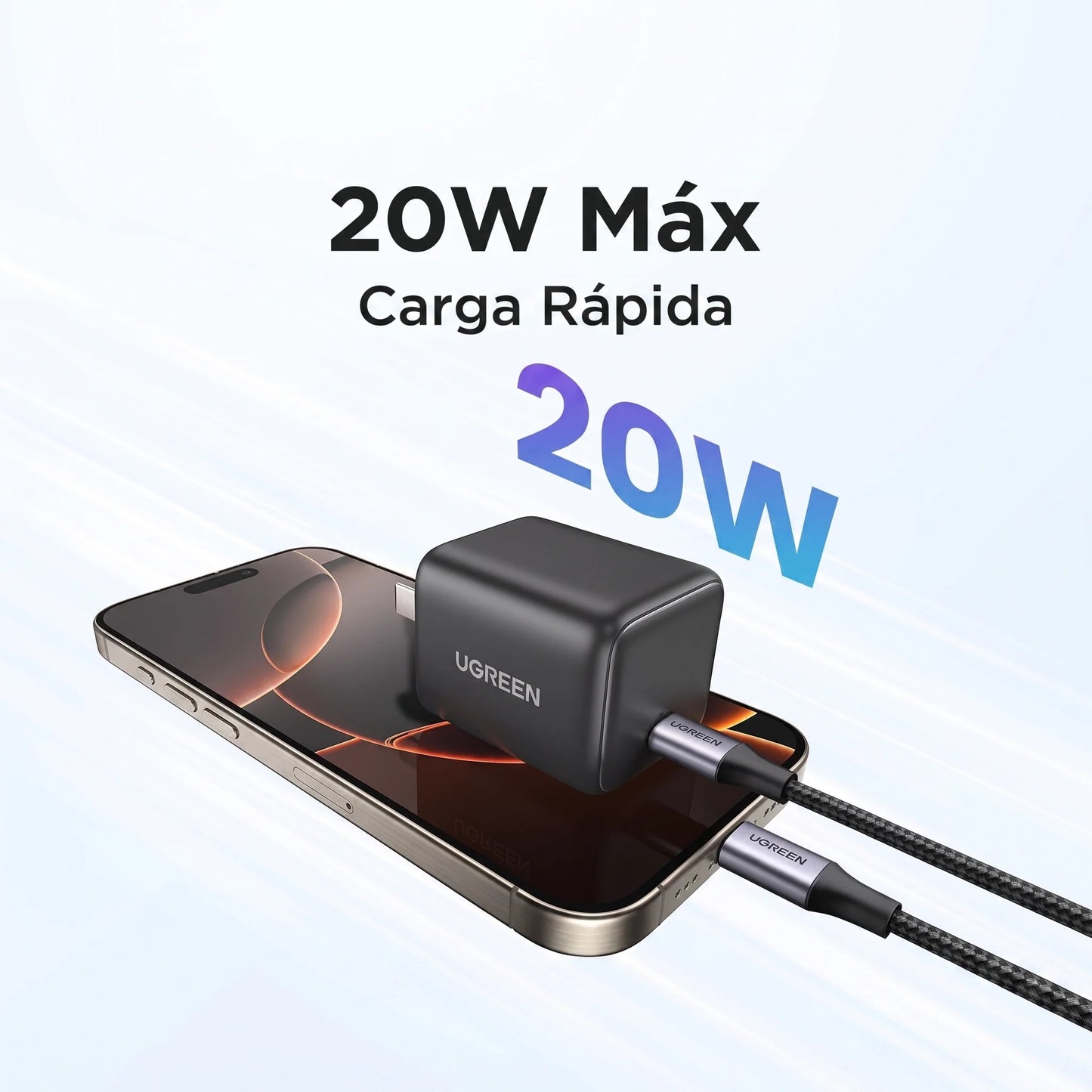 Cargador UGREEN GaN 20w Pared X512