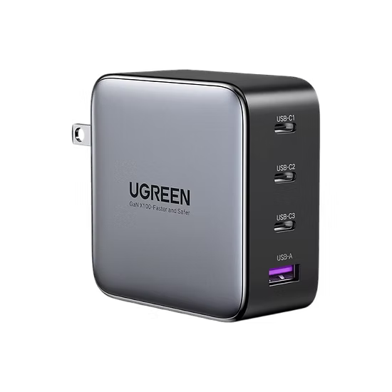 UGREEN Nexode 100W GaN | Cargador Rápido con 3 USB-C + 1 USB-A