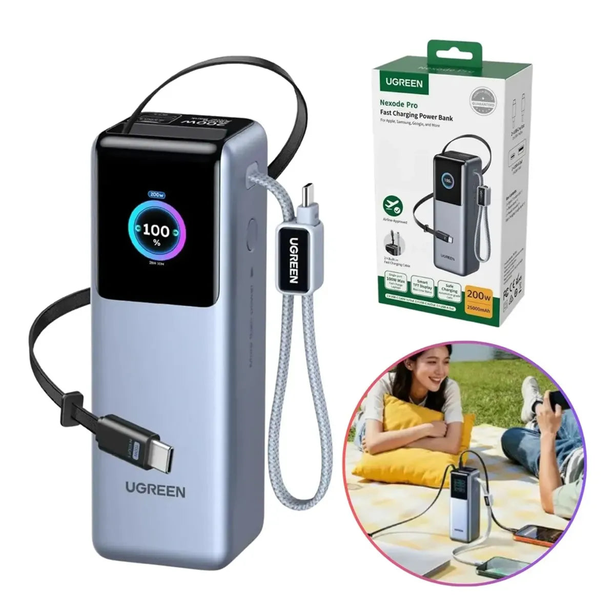 UGREEN Nexode Pro Power Bank 25000mAh | 200W PB728 (75702B)