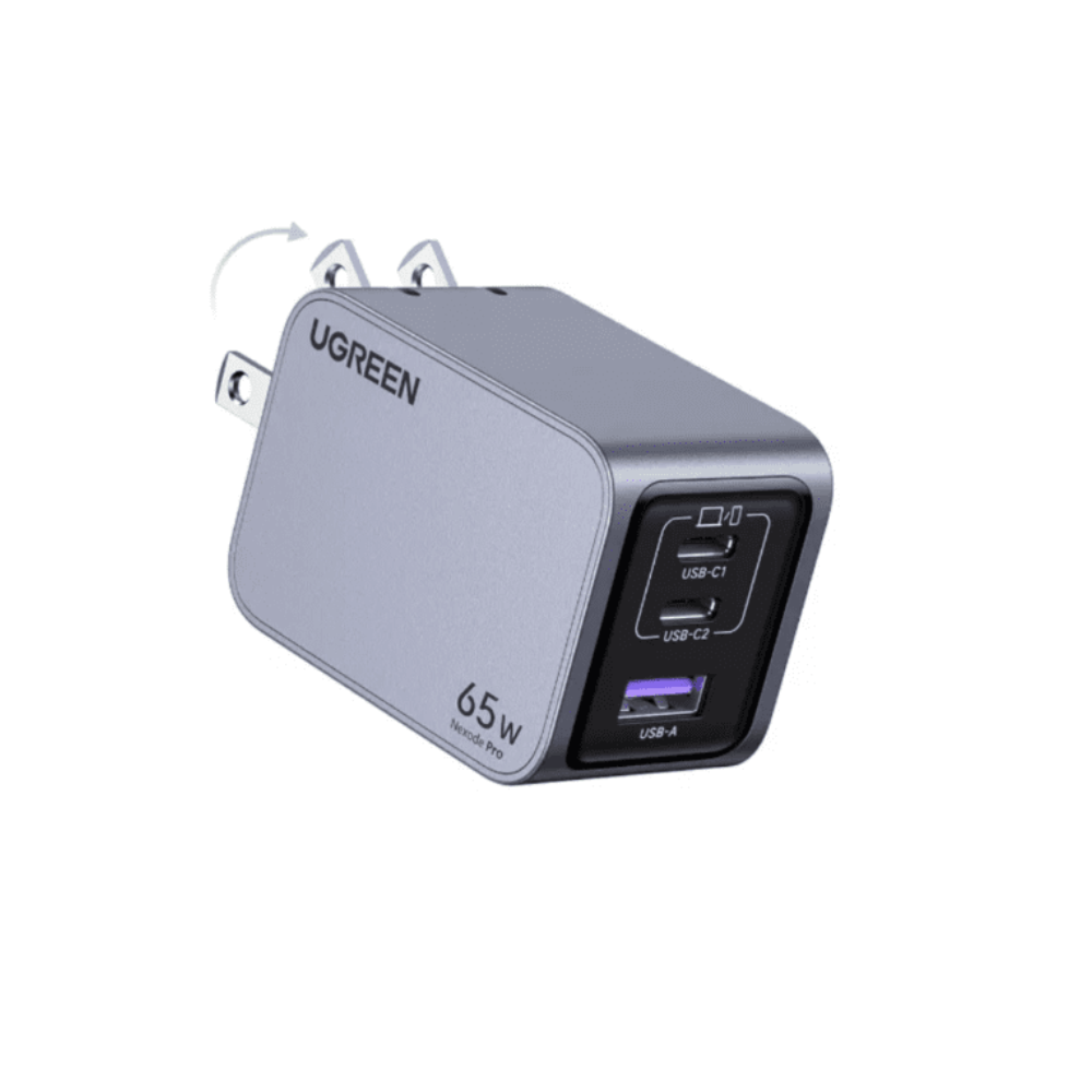 UGREEN Nexode 65W GaN — Cargador Rápido 3 Puertos - X755