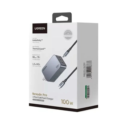 Cargador UGREEN Nexode Pro 100W X757 (25873) con cable USB-C