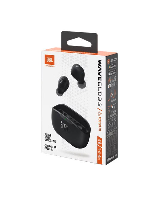 JBL Wave Buds 2 Negro – Sonido potente ANC