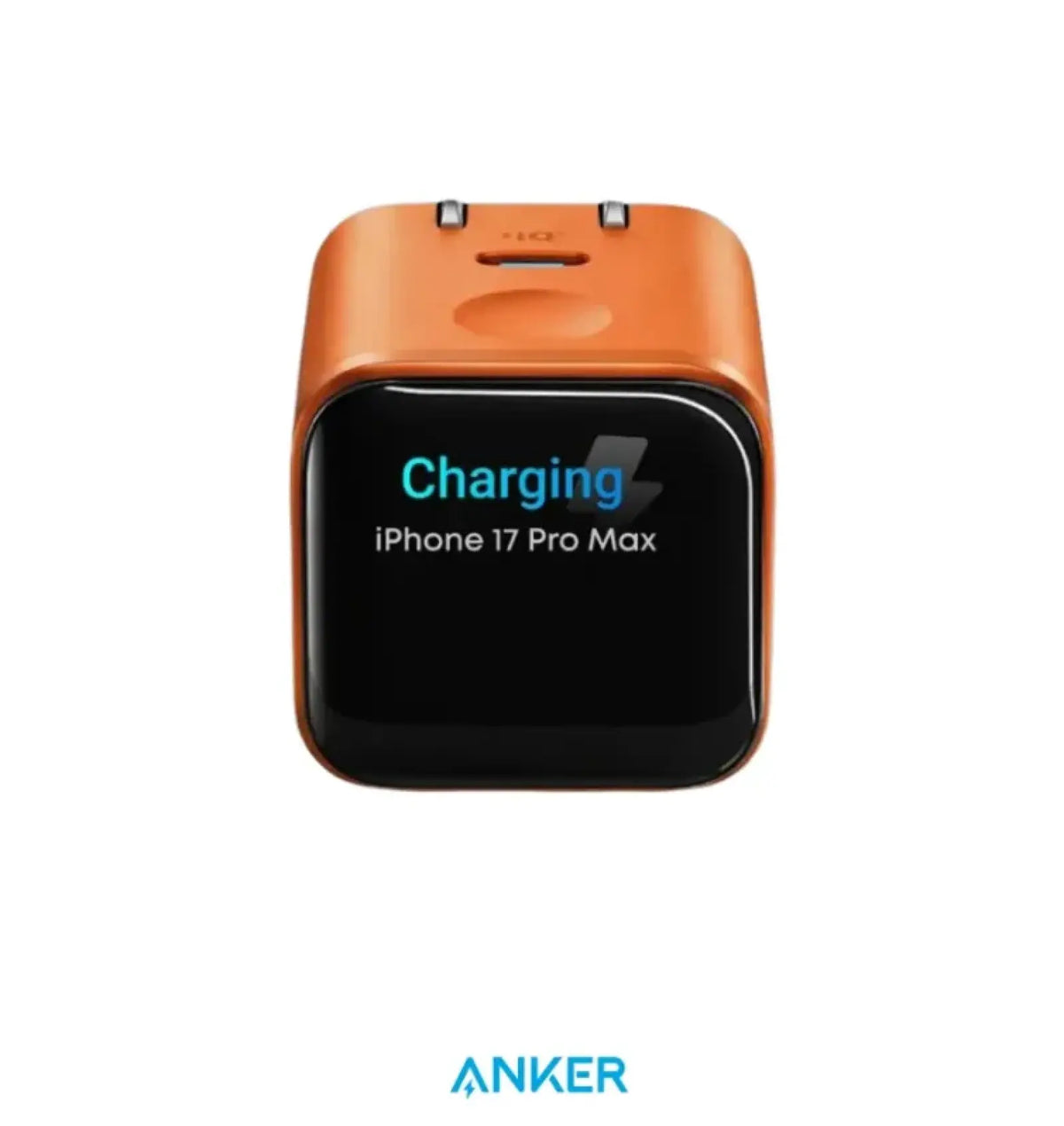 Cargador Anker Nano 45w con pantalla -  Anaranjado