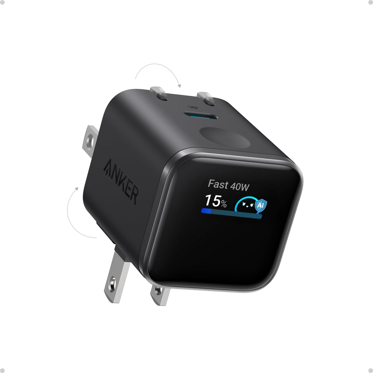 Cargador Anker Nano 45w con pantalla - Negro