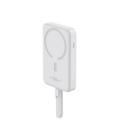Baseus Mini Power Bank Magnético 10,000mAh – Carga Rápida con Cable USB-C Integrado