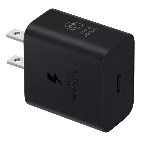 Samsung Cubo Original 25W USB-C– Carga Rápida Negro