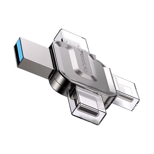 Flash Drive Multifuncional Yesido FL15 – 64GB de Memoria y Conectividad Total