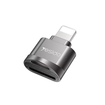 Lector de Memorias con Salida Lightning Yesido – Elegante, Compacto y Compatible con iPhone/iPad
