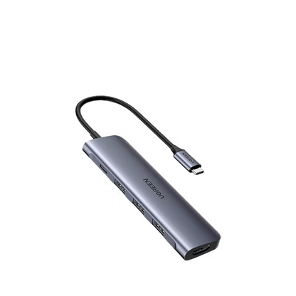 Adaptador UGREEN 5 en 1 USB-C | HDMI 4K, 3 USB 3.0, Carga Tipo C