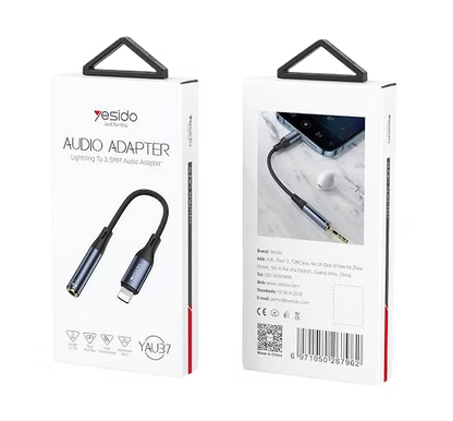 Adaptador Jack 3.5mm a Lightning Yesido – Audio Premium en Dispositivos Apple