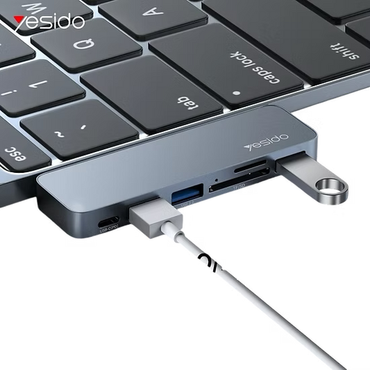 Hub USB-C Yesido HB10 – Expansión Profesional para tu MacBook