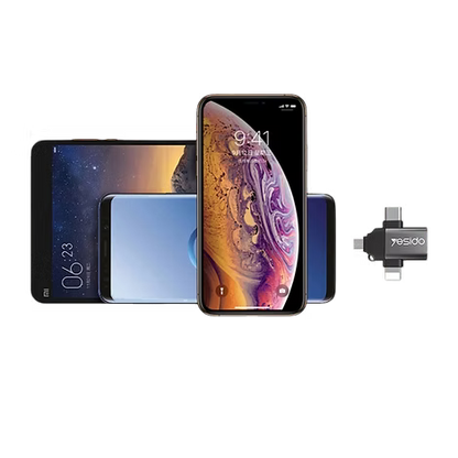 Adaptador 3 en 1 OTG Yesido GS15 – Conecta Todo desde un Solo Puerto USB