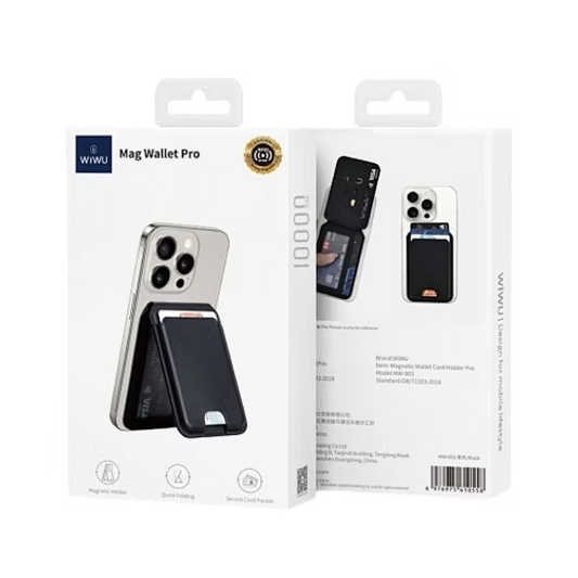 Wiwu Mag Wallet Pro MW-003 — Tarjetero MagSafe con Soporte Magnético