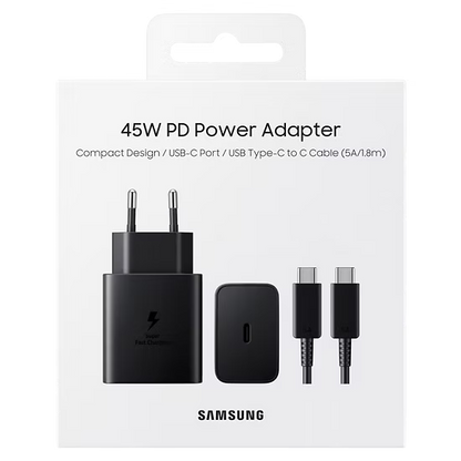 Cargador Samsung Original de 45W – Potencia y eficiencia premium