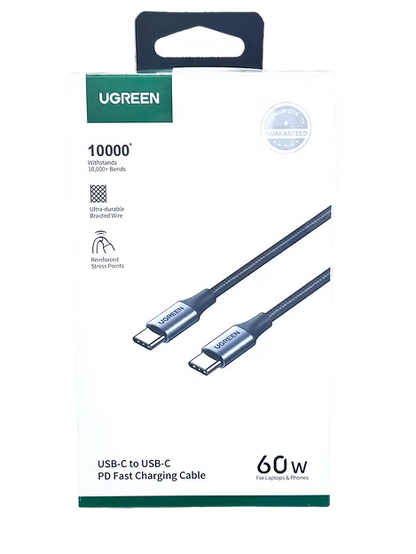 Cable UGREEN USB-C a USB-C 60W – 2 Metros