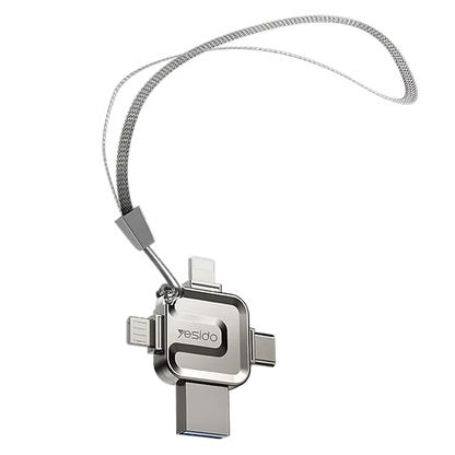 Flash Drive Multifuncional Yesido FL15 – 64GB de Memoria y Conectividad Total