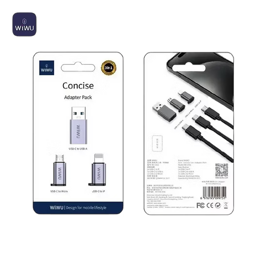 Wiwu Wi-C031 – Combo de 3 Adaptadores Todo en Uno