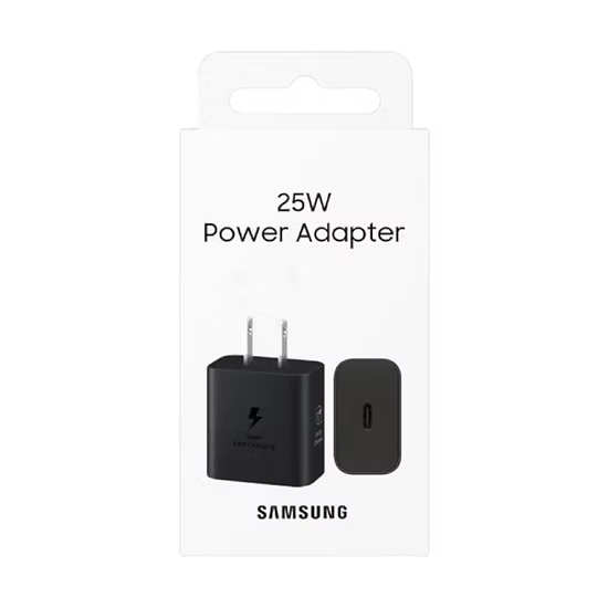 Samsung Cubo Original 25W USB-C– Carga Rápida Negro