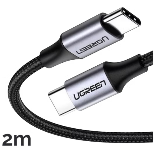 Cable UGREEN USB-C a USB-C 60W – 2 Metros