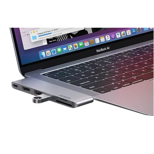 UGREEN CM251 | Adaptador USB-C Multifuncional con HDMI 4K, USB 3.0 y Lector SD