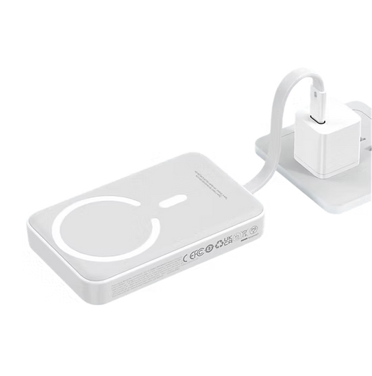 Baseus Mini Power Bank Magnético 10,000mAh – Carga Rápida con Cable USB-C Integrado