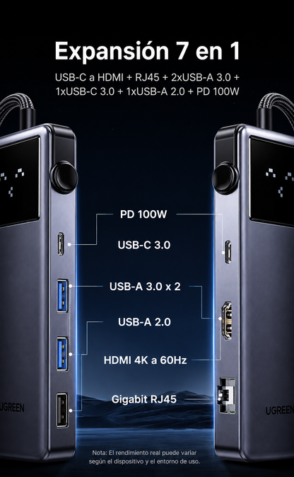 UGREEN Hub USB-C 7 en 1 CM888 (45155)