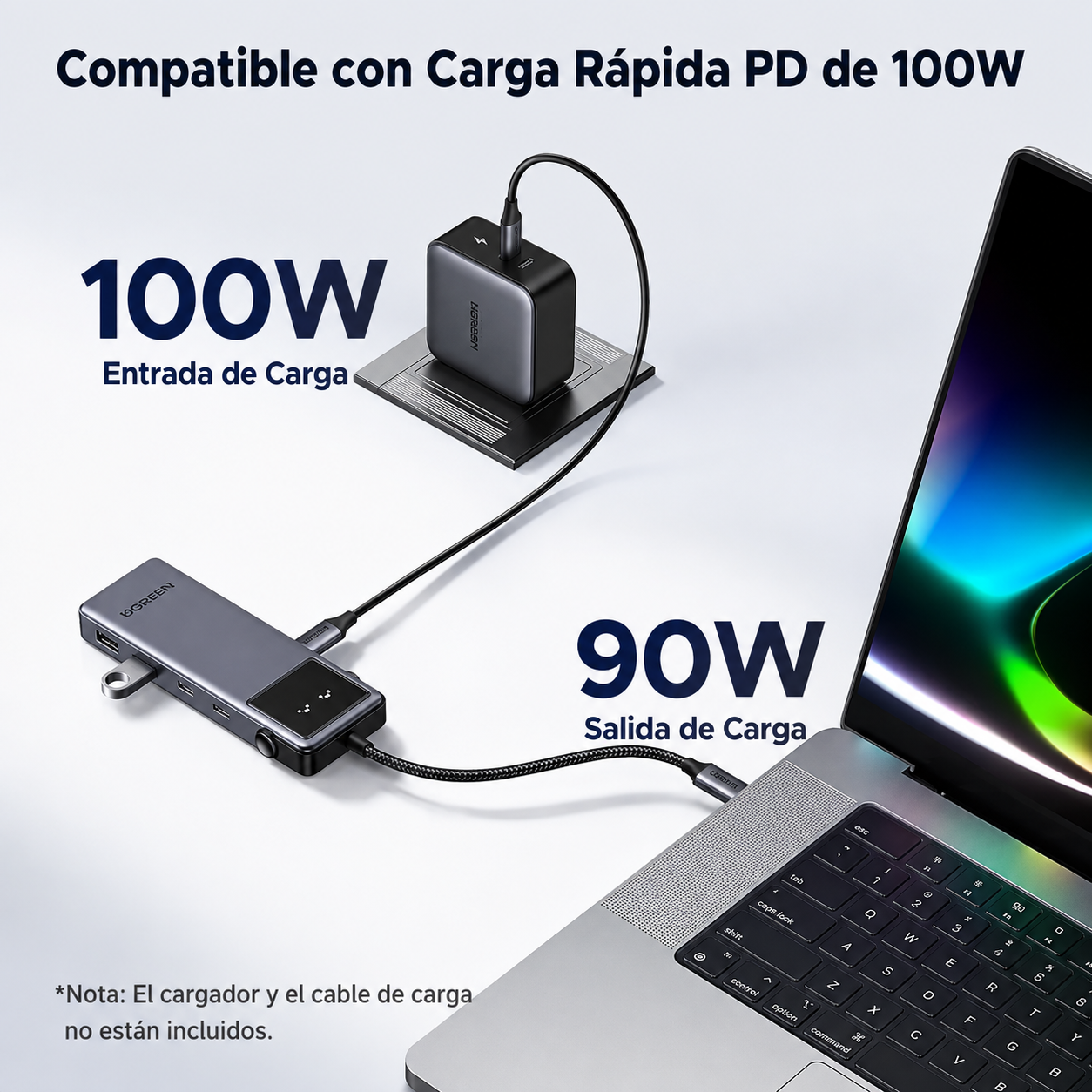 UGREEN Hub USB-C 6 en 1 CM888 (35998) – HDMI 4K 60Hz