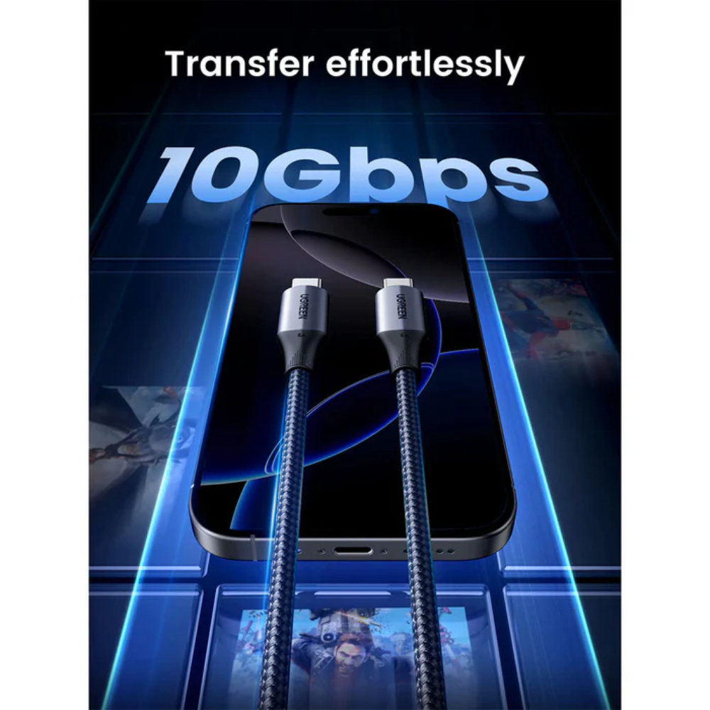 UGREEN Cable USB-C 3.2 Gen 2 240W + Video 4K + Datos 10Gbps US355 – 80150