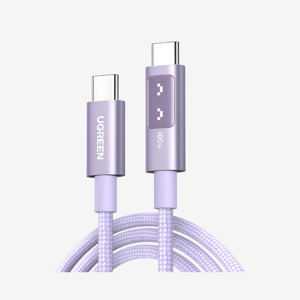 UGREEN USB-C a USB-C 100W LILA – Cable Trenzado L509 65092