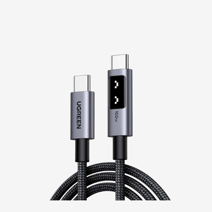 UGREEN USB-C a USB-C 100W – Cable Trenzado Negro