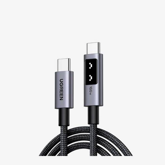 UGREEN USB-C a USB-C 100W – Cable Trenzado Negro