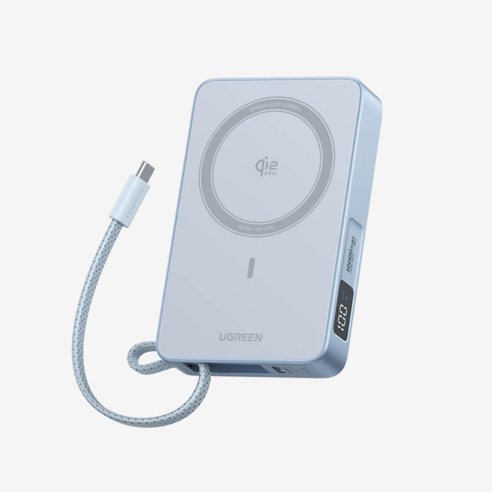 UGREEN MagFlow Magnetic Wireless Power Bank (10000mAh, Qi2 25W, MagSafe-compatible)