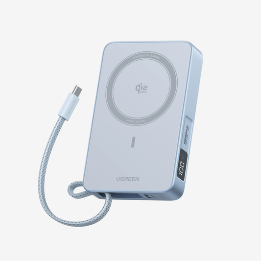 UGREEN MagFlow Magnetic Wireless Power Bank (10000mAh, Qi2 25W, MagSafe-compatible)